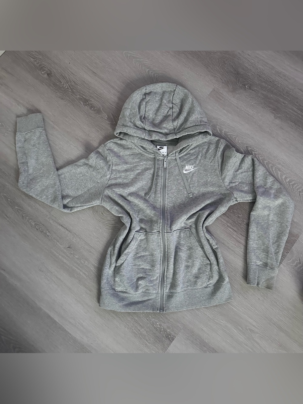 Nike Light Gray Full-Zip Hooded Utility Jacket